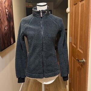 Hunter Original XS Fleece Teddy Jacket Dark Green Sherpa Packable Hood